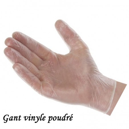 Gant vinyle poudré - Boite de 100